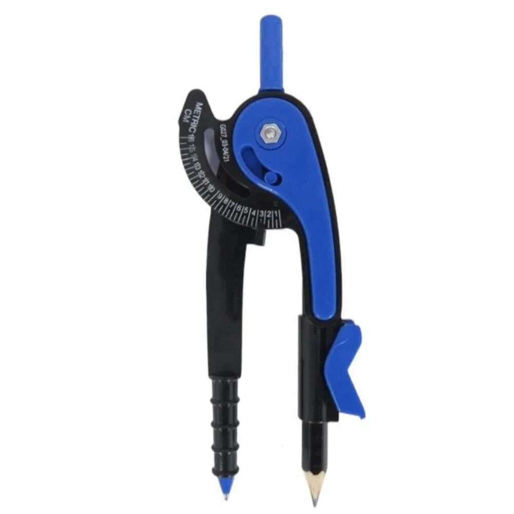 Pen+Gear Plastic Compass and Protractor Set Blue
